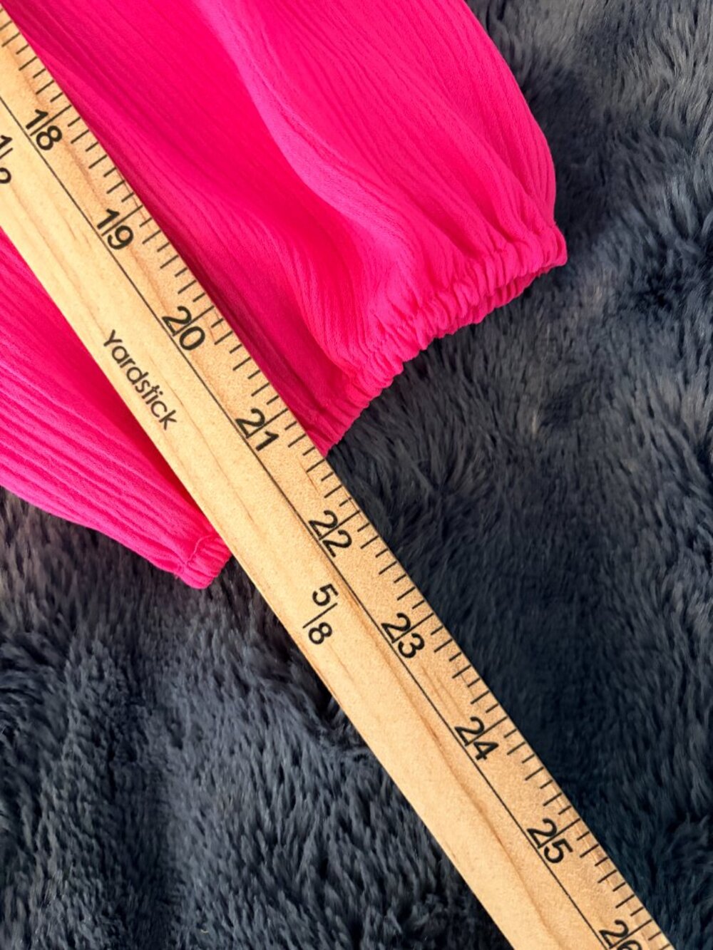 Hot Pink Peplum Blouse Womens L Sheer Long Sleeve Button Top Barbiecore Workwear - Picture 8 of 12
